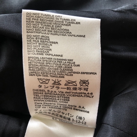 Diesel Suede Moto Vest : Size Small : Lamb Leather - Picture 7 of 8